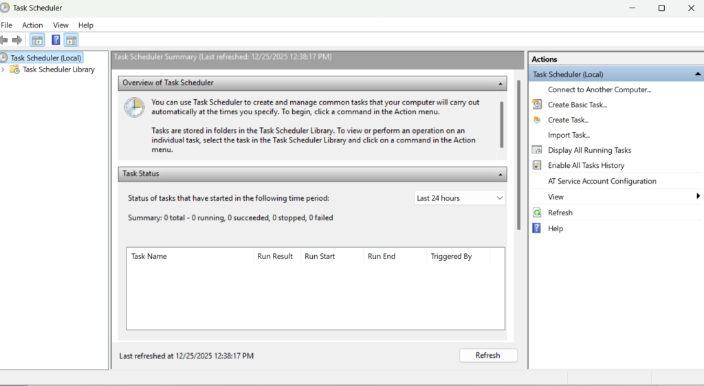 Task Scheduler Windows 11