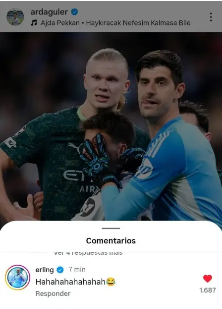 Arda Guler Haaland Instagram Moment