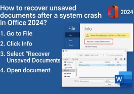 How to recover unsaved documents after a system crash in Office
