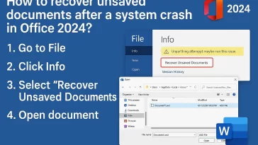 How to recover unsaved documents after a system crash in Office