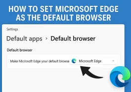 Microsoft Edge as the default browser