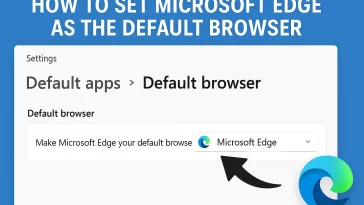 Microsoft Edge as the default browser