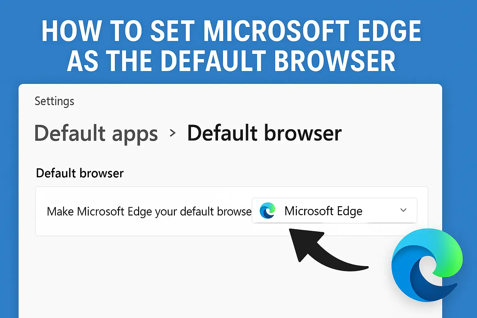 Microsoft Edge as the default browser