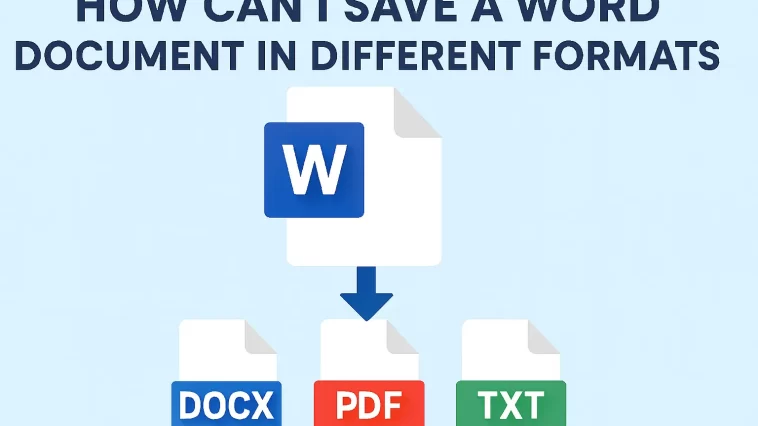 How Can I Save a Word Document in Different Formats