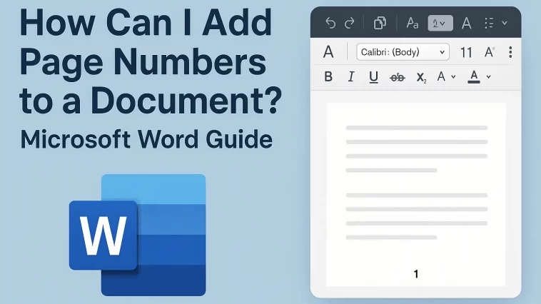 How Can I Add Page Numbers to a Document