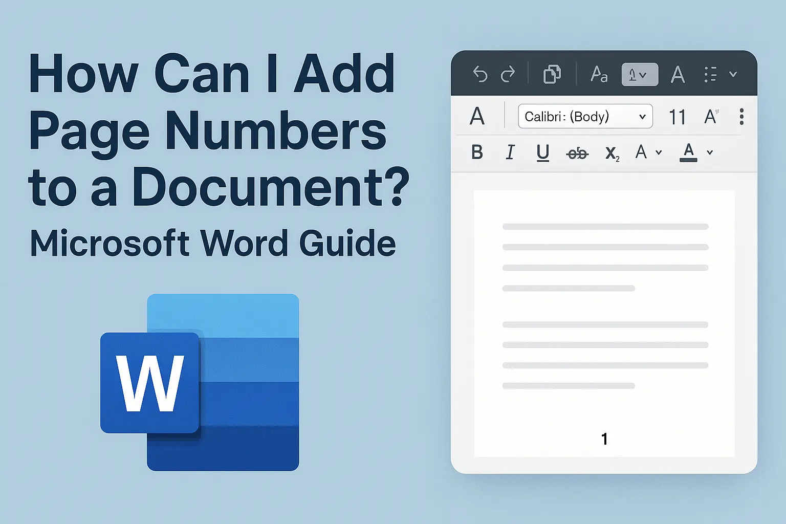 How Can I Add Page Numbers to a Document