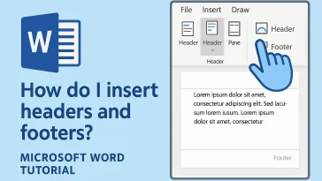 How do I insert headers and footers
