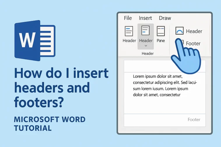 How do I insert headers and footers