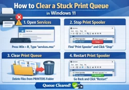 How to Clear a Stuck Print Queue in Windows 11