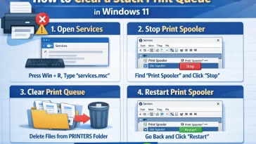 How to Clear a Stuck Print Queue in Windows 11