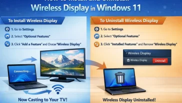 How to Install and Uninstall Wireless Display in Windows 11