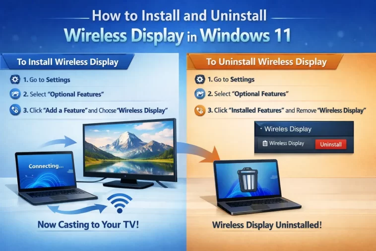 How to Install and Uninstall Wireless Display in Windows 11