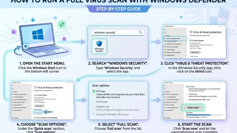 How to Run a Full Virus Scan with Windows Defender