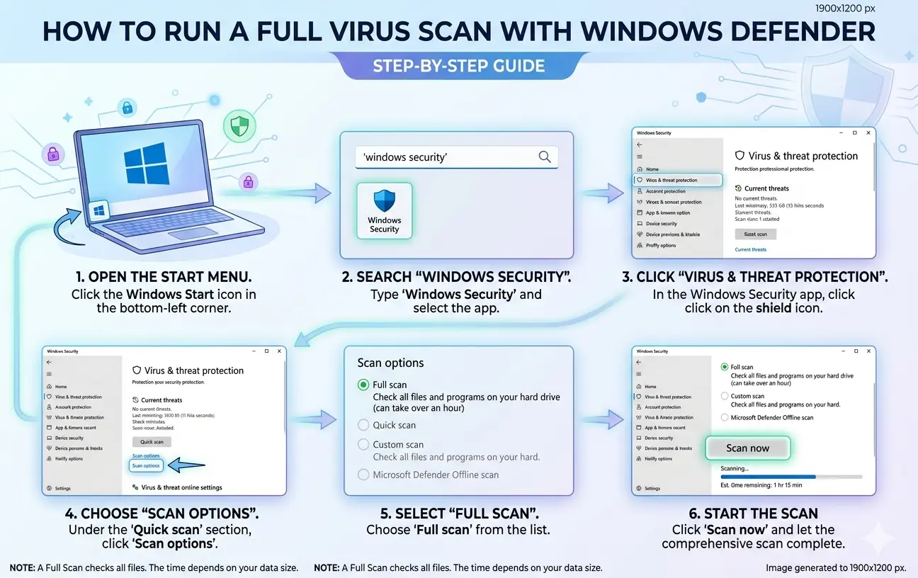 How to Run a Full Virus Scan with Windows Defender