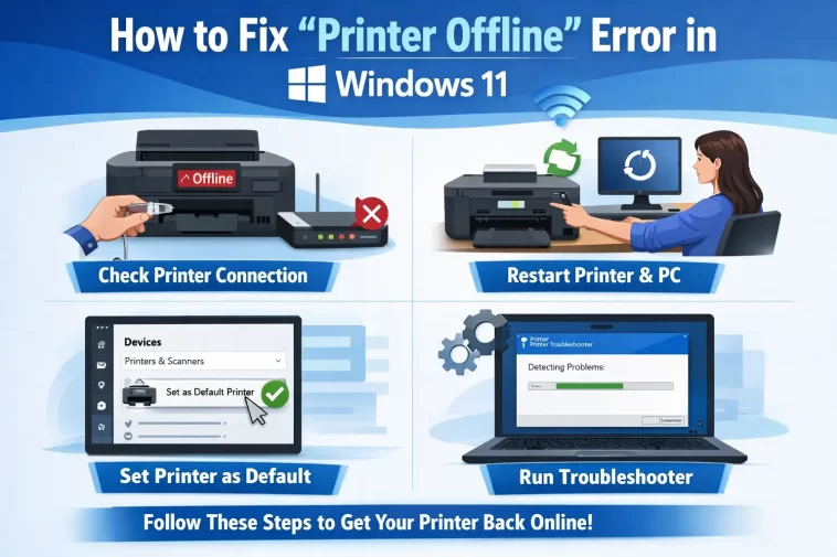 How to Fix "Printer Offline" Error in Windows 11 — Every Fix That Actually Works 1 Printer Offline