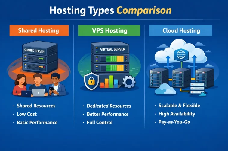 Shared Hosting vs VPS vs Cloud