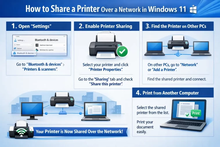 Share a Printer Over a Network in Windows 11