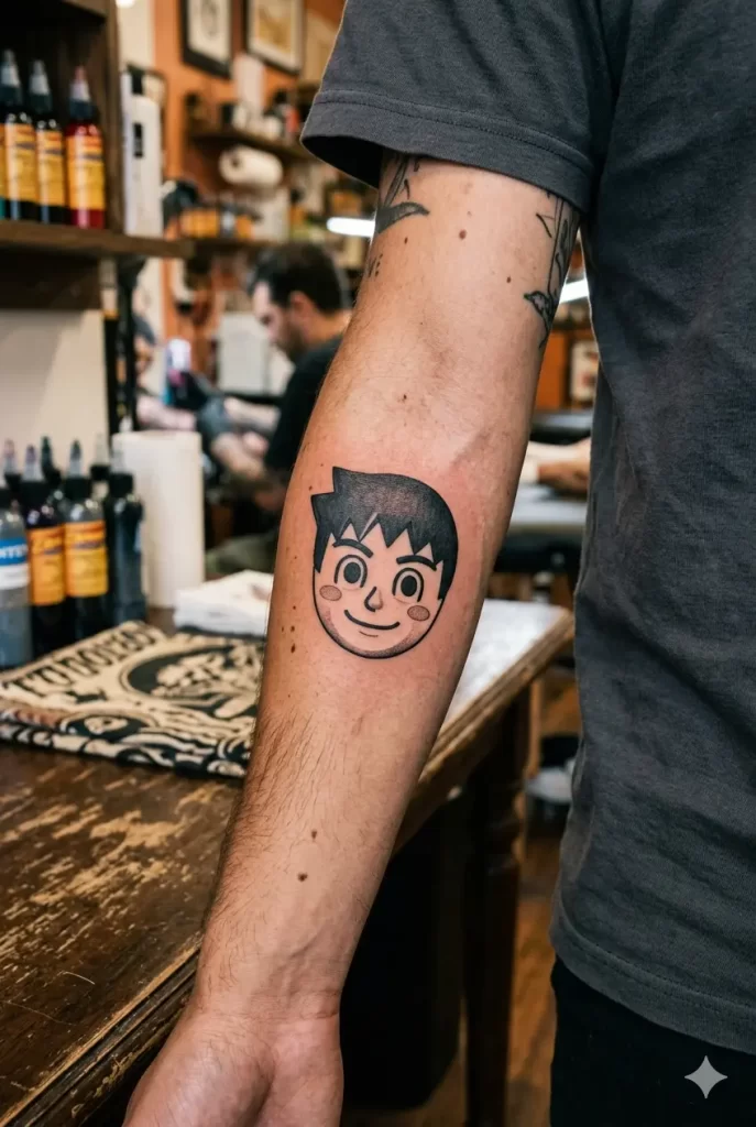 Tomodachi Life Tattoo Ideas: The Cutest Ways to Wear Your Nostalgia 3 Tomodachi Life Tattoo Ideas