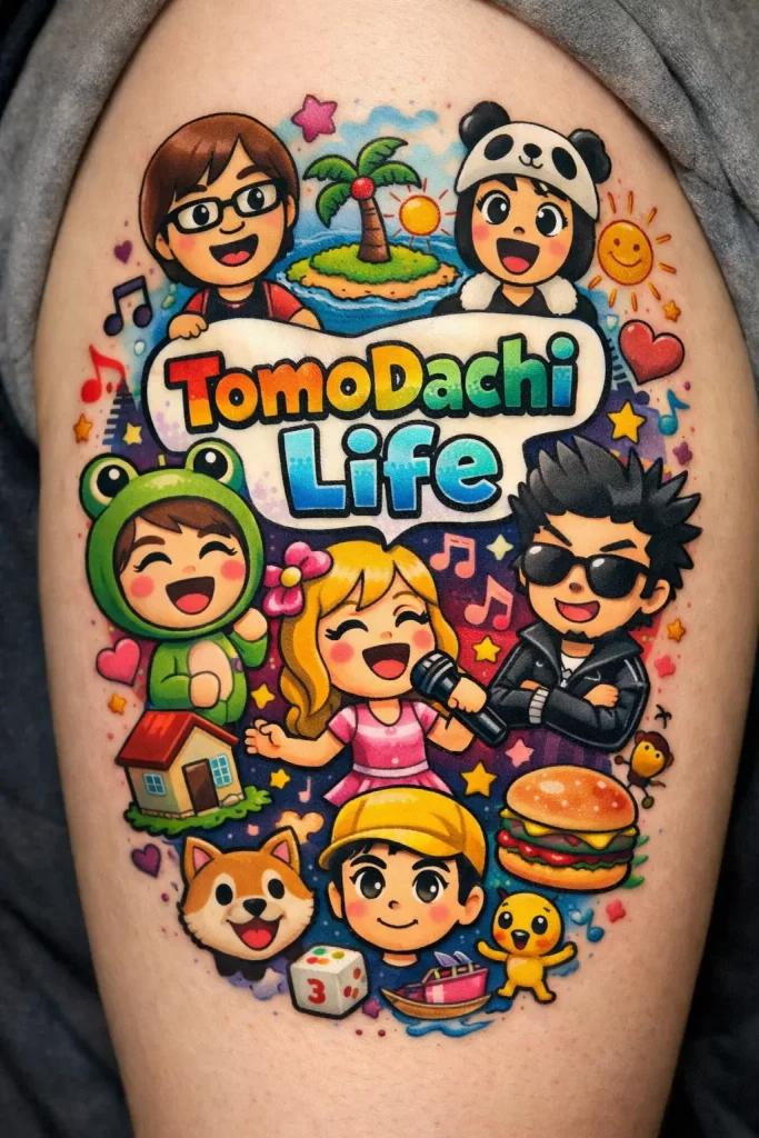Tomodachi Life Tattoo Ideas: The Cutest Ways to Wear Your Nostalgia 2 Tomodachi Life Tattoo Ideas