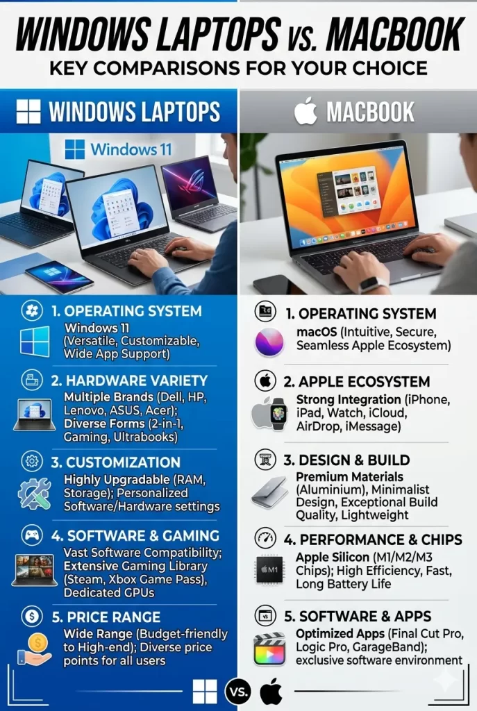 Windows Laptops vs MacBook: Which Should You Buy? 1 Windows Laptops vs MacBook