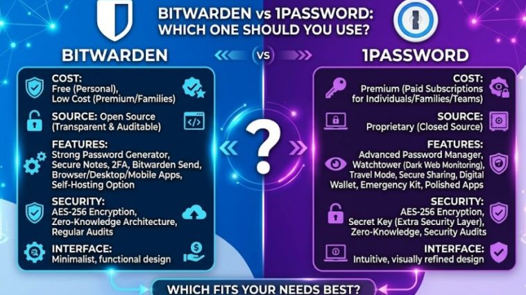 Bitwarden vs 1Password