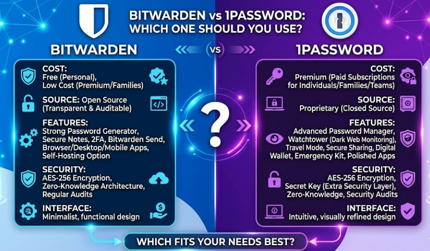 Bitwarden vs 1Password