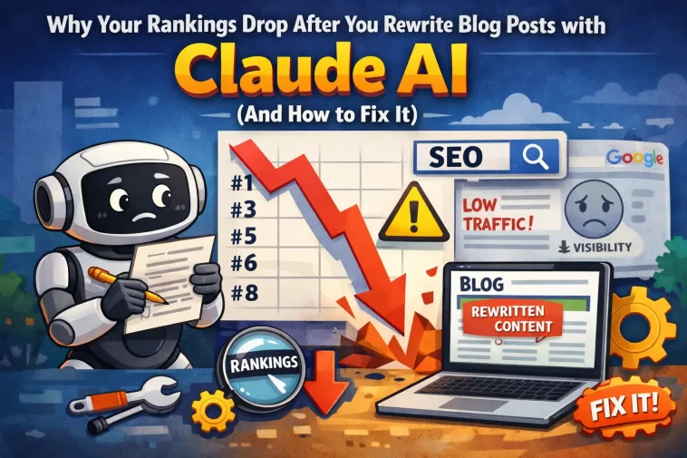 Why Your Rankings Drop After You Rewrite Blog Posts with Claude AI (And How to Fix It) 1 Blog Posts with Claude AI