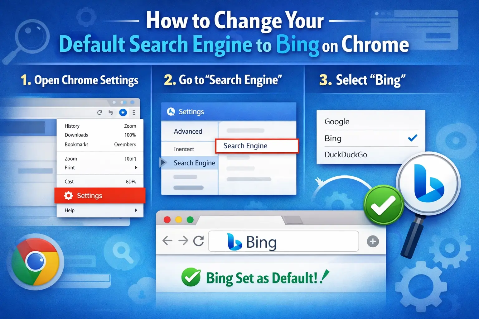 Change Your Default Search Engine to Bing