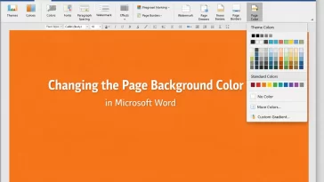 Change the Background Color of a Page in MS Word