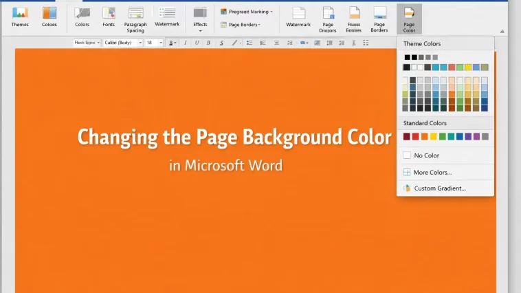 Change the Background Color of a Page in MS Word