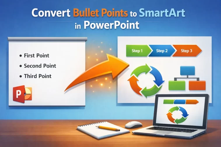How to Convert Bullet Points to SmartArt in PowerPoint 1 Convert Bullet Points to SmartArt in PowerPoint