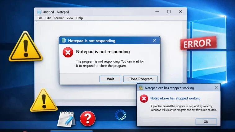 Notepad Not Working in Windows