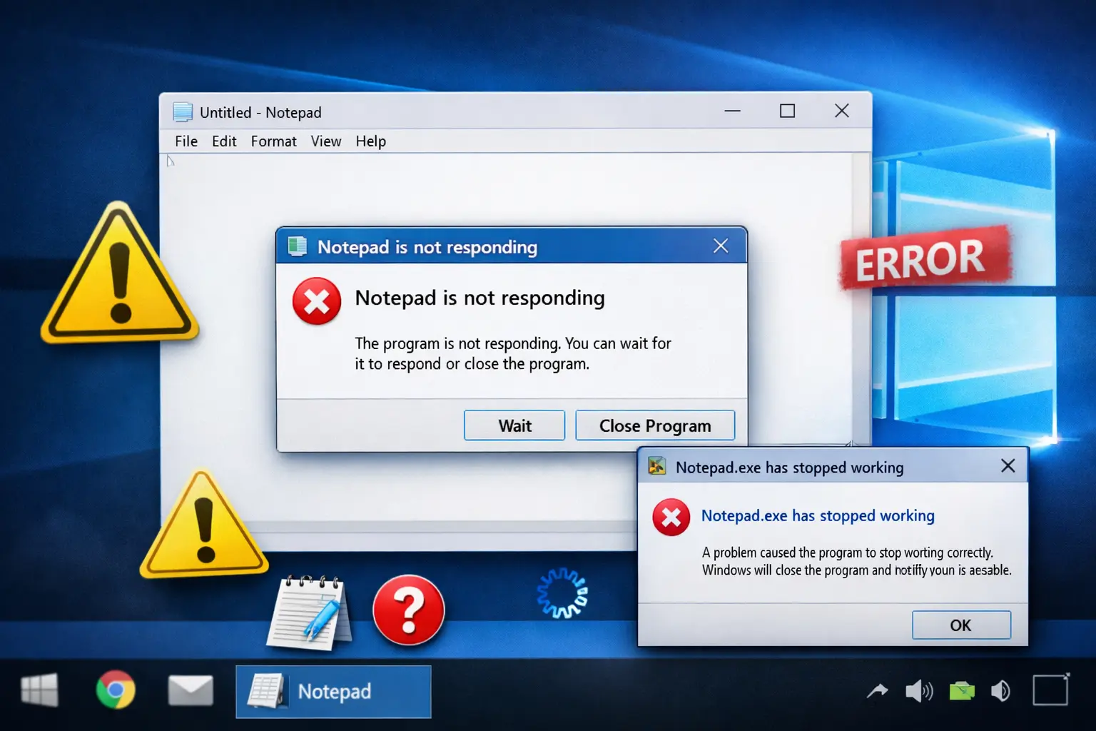Notepad Not Working in Windows