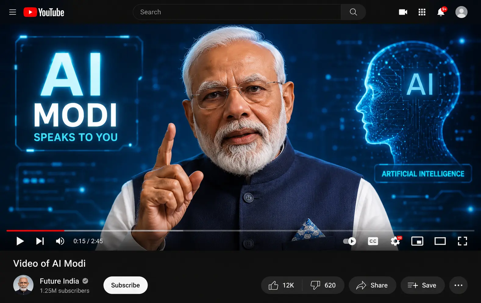 Create Video of AI Modi