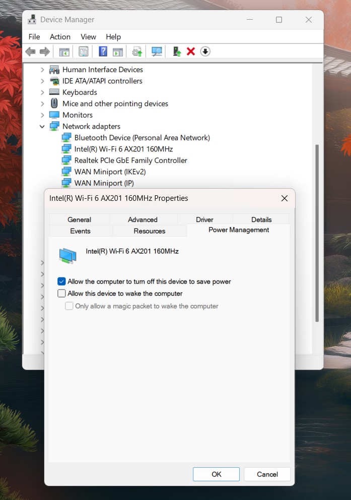 Disable Power Management on Your Wi-Fi Adapter