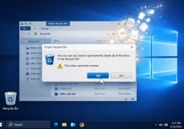 Empty the Recycle Bin in Windows