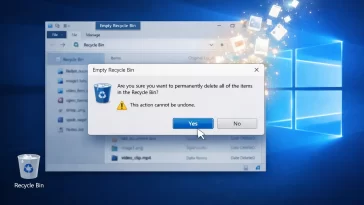 Empty the Recycle Bin in Windows