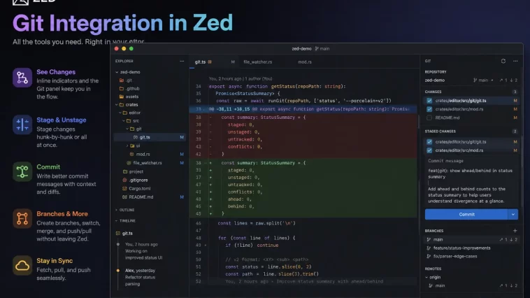 Git Integration in Zed