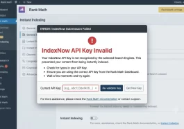IndexNow API Key Invalid