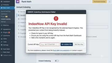 IndexNow API Key Invalid