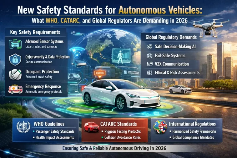 New Safety Standards for Autonomous Vehicles: What WHO, CATARC, and Global Regulators Are Demanding in 2026 1 New Safety Standards for Autonomous Vehicles