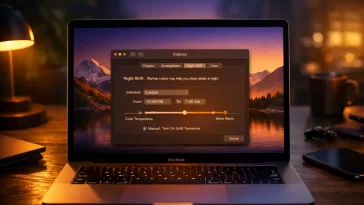 Night Shift on MacBook