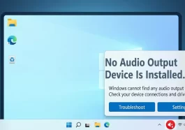 No Audio Output Device Is Installed