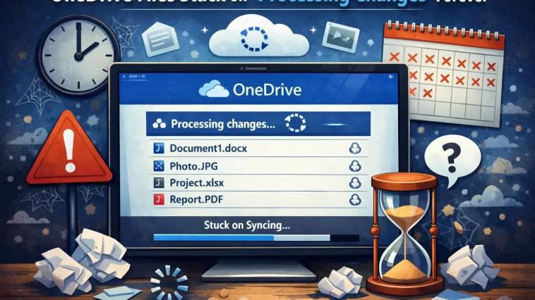 OneDrive Files Stuck on Processing Changes Forever