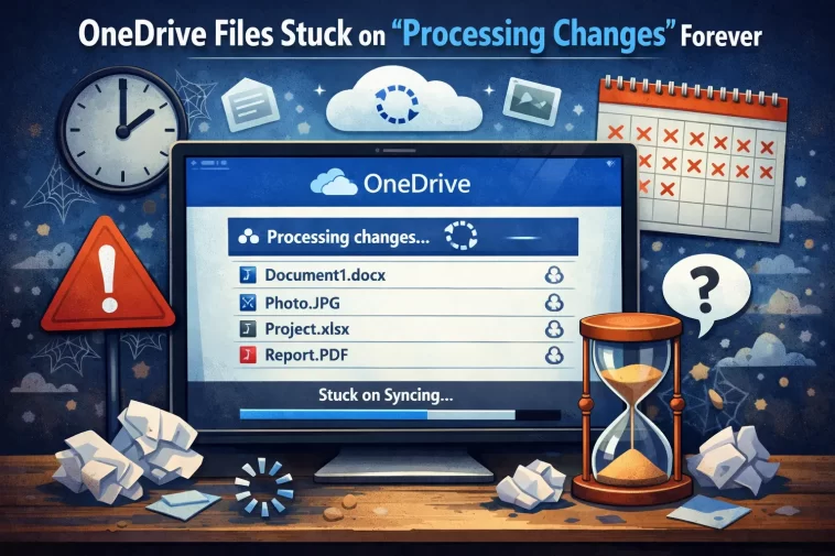 Fix OneDrive Files Stuck on "Processing Changes" Forever 1 OneDrive Files Stuck on Processing Changes Forever