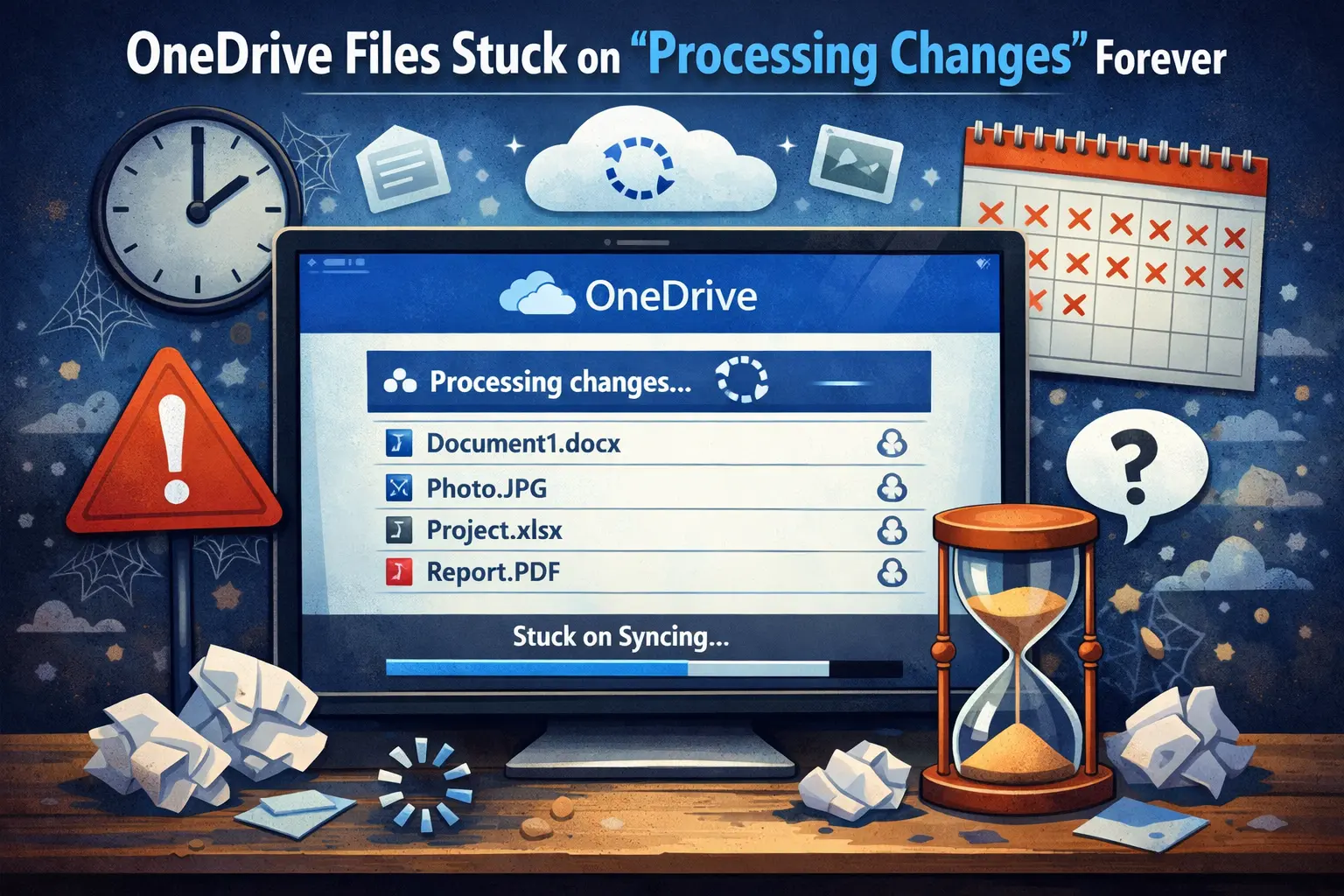 OneDrive Files Stuck on Processing Changes Forever