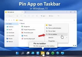 Pin App on Taskbar Windows 11