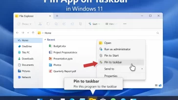 Pin App on Taskbar Windows 11