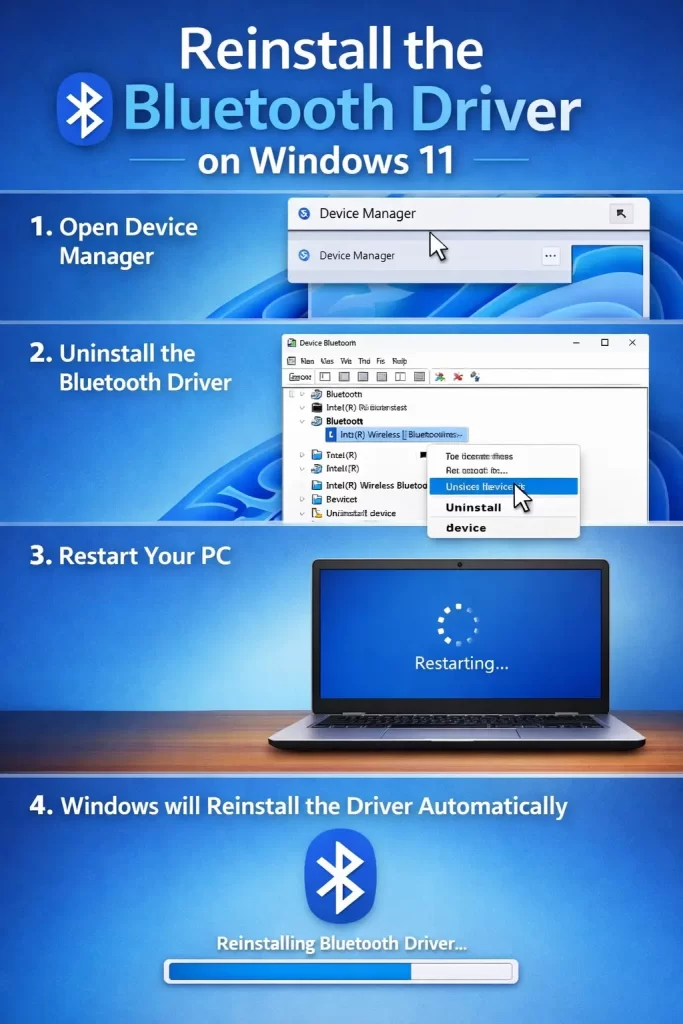 Reinstall the Bluetooth Driver on Windows 11