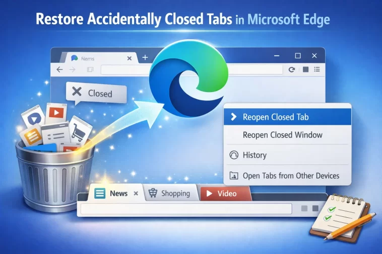 How to Restore Accidentally Closed Tabs in Microsoft Edge 1 Restore Accidentally Closed Tabs in Microsoft Edge
